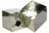Natural Twinned Pyrite Cube Cluster From Spain #97899-1